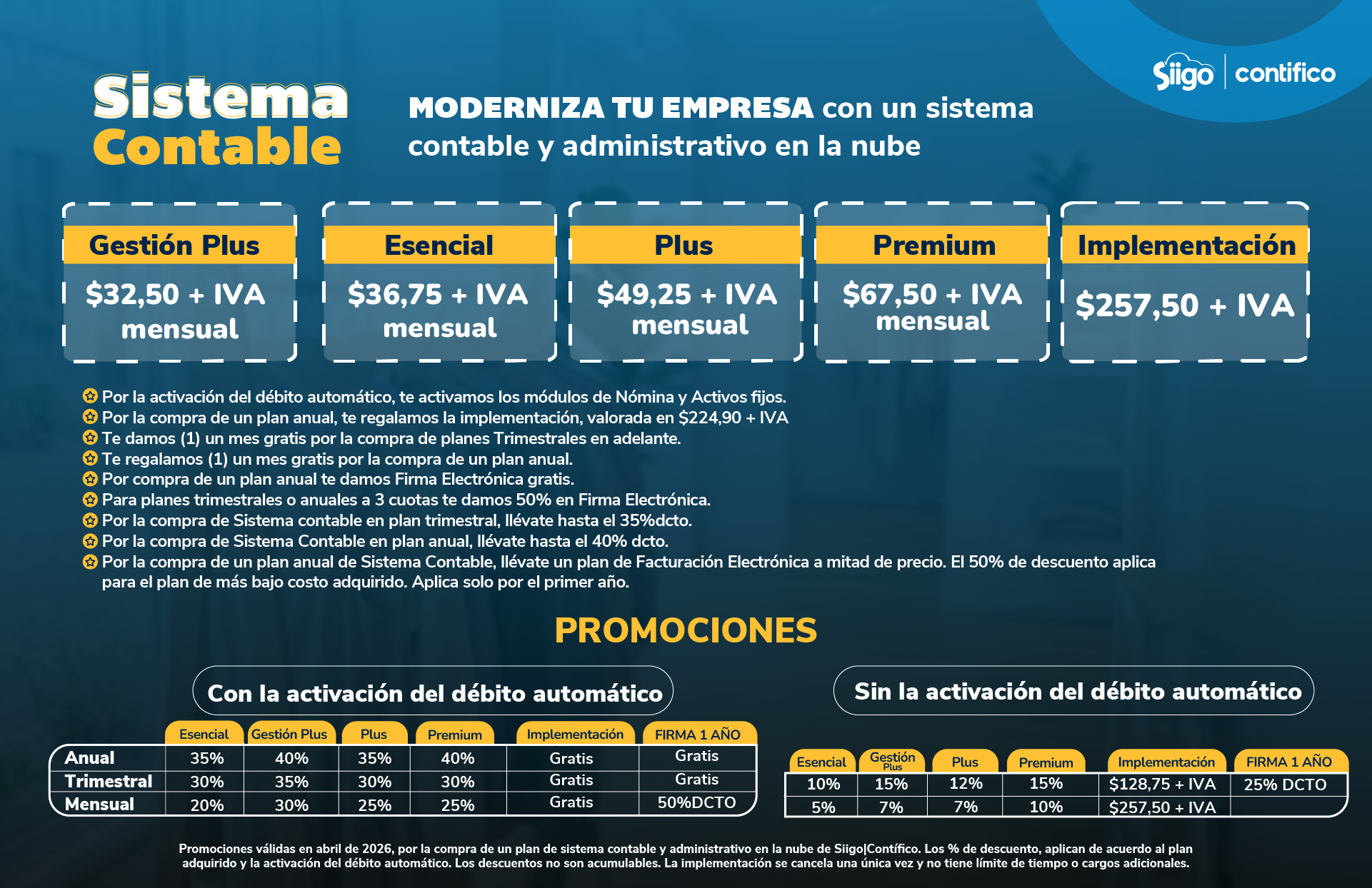 Términos y Condiciones Sistema Contable